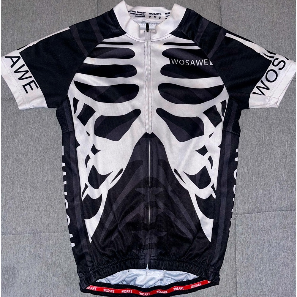 WOSAWE Mens Breathable Short Sleeve Cycling Jersey Quick Dry Biker Shirt